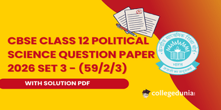 CBSE Class 12 Political Science Set 3 - (59/2/3) Question Paper 2026 with Solution PDF